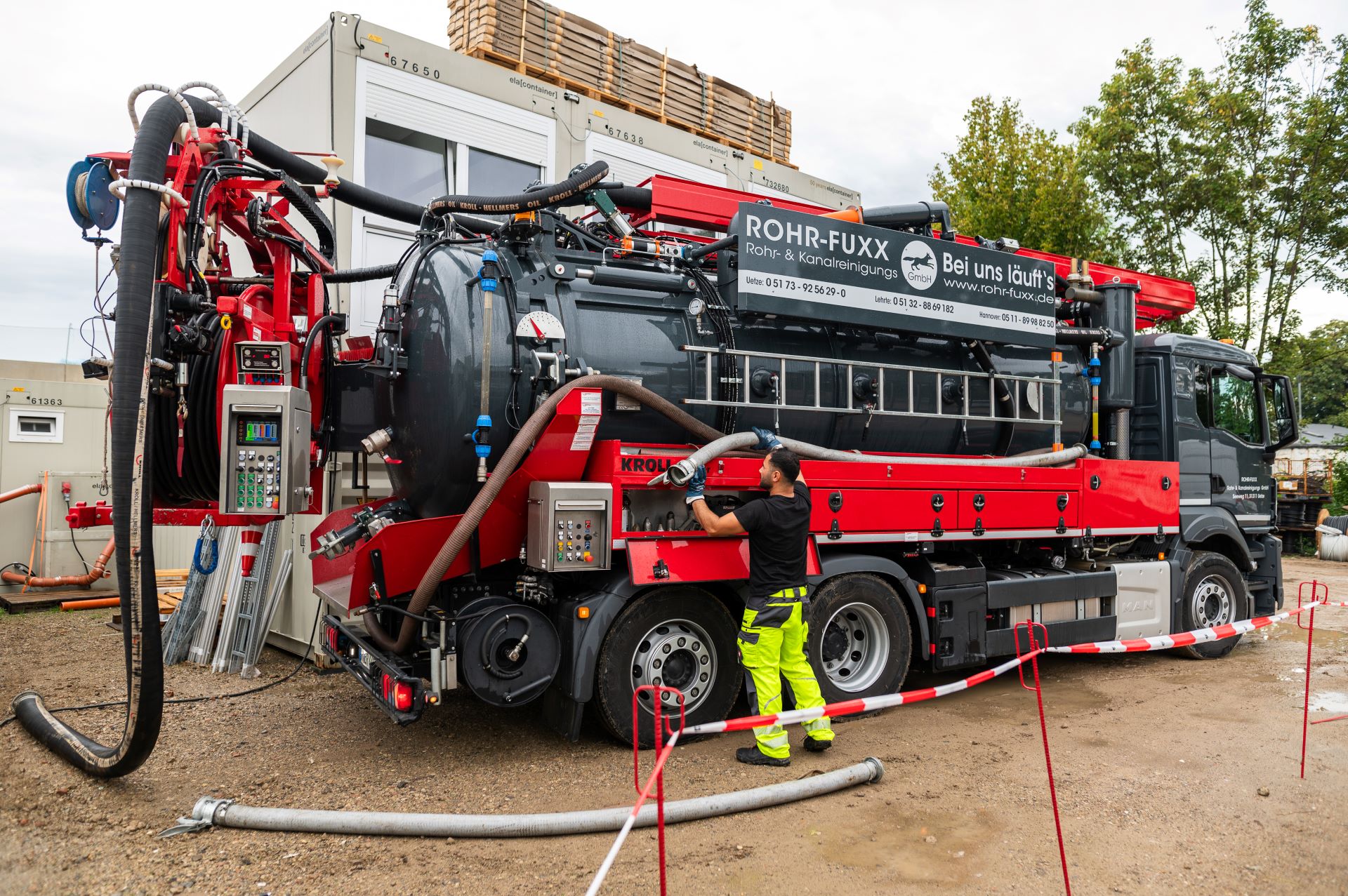 WC Container Sanitärcontainer Duschcontainer Fäkalientank Entsorgung Rohr-Fuxx